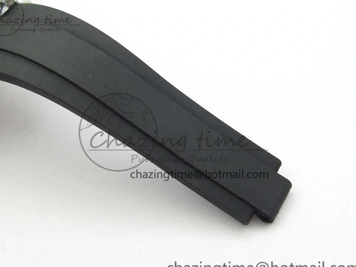 0416 Yacht-Master 116655 ARF SS Custom Made Black Ceramic Bezel on Oysterflex Rubber Strap A HighPerformance 3064